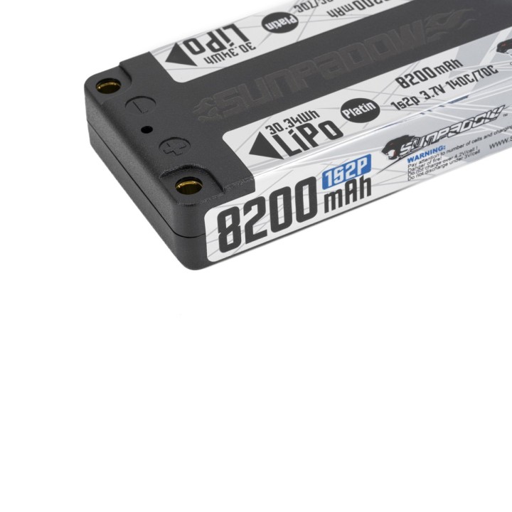 Sunpadow Platin Series Lipo Battery 8200mAh 3.7V 1S2P 140C - Sunpadow